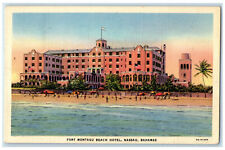 c1950's Fort Montagu Beach Hotel Nassau Bahamas Posted Vintage Postcard picture