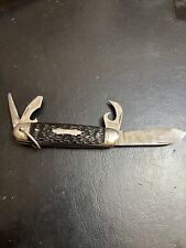 VTG IMPERIAL USA KAMP KING Camp Folding Pocket Knife With Tools Nice Condition picture