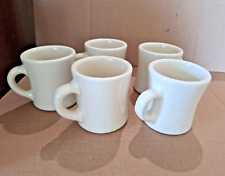 Vtg VICTOR White Coffee Cup Mugs Heavy Restaurant Ware Diner Mug LOT OF 5 picture