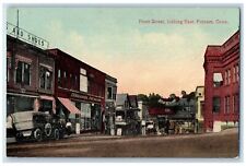 c1910's Front Street East Downtown Car Parking Stores Putnam Conn. CT Postcard picture