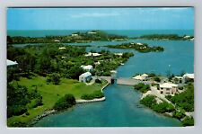 Somerset-Bermuda, Aerial Of Somerset Drawbridge, Antique, Vintage Postcard picture