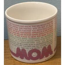 Vintage Large Ceramic Cup Mug Soup Pencil Pen 1985 National Potteries Muglife picture