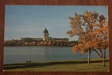 Regina Saskatchewan Canada Queen City Legislative Wascana Lake Postcard UNP picture