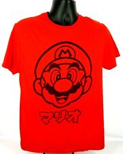 SUPER MARIO Unisex T-Shirt SIZE L Short Sleeve By Nintendo Red Cotton picture