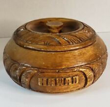 Vintage Alii by Hawaiian Crafts Woods Hawaii Wooden Bowl w/ Lid Hand Carved picture