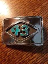 CUSTOM RICHARD PETTY SILVER/TURQUOISE  BELT BUCKLE 1970s.  SUPER PRICE picture