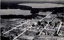 1952, Aerial View, LEWISTON, Michigan Real Photo Postcard picture