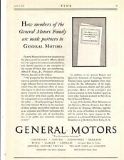 1928 Print Ad General Motors GM How members of the Family are made Partners picture