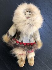 Vintage Handmade Doll Alaska Eskimo Inuit Folk Art Seal Fur From Polet’s Nome picture