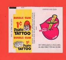 1959 FLEER PIRATE TATTOO 1 CENT WRAPPER & ATTACHED TATTOO RARE HEART picture