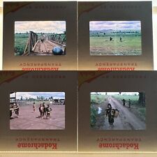Lot Of 4 Vietnam War 1969 Woman Poses Villagers People Kodachrome Photo Slide picture