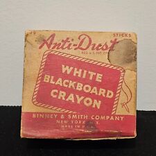 Vintage Anti Dust White Dustless Chalk - Binney Smith Box Crayola picture