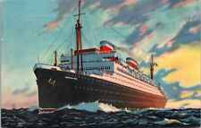S.S. Washington July 1935 Steam Ship Cancel Printed Postcard Sea Posted A1328 picture