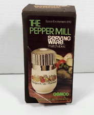 Gemco Spice of Life Pepper Mill Grinder  Milk Glass In Box Corning Ware Vintage picture