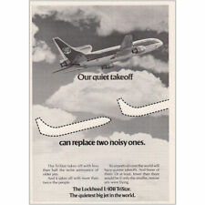 1973 Lockheed L1011 TriStar: Our Quiet Takeoff Can Replace Vintage Print Ad picture