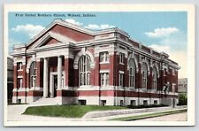 Wabash Indiana~First United Brethren Church~1916 Postcard picture