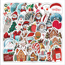 50 Pcs Stickers Xmas Santa Claus Holiday Kids DIY Laptop Phone Luggage Car Vinyl picture