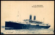 France Old Postcard Ship S.S. Porthos Messageries Maritimes picture