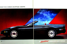 1987 Chevrolet Corvette Convertible Vintage Original Print Ad 8.5 x 11