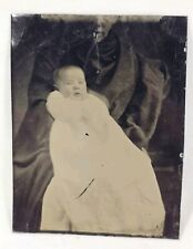 Tintype Photograph Baby w/ Hidden Mother Victorian picture