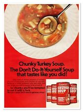 Campbell's Chunky Turkey Soup Kitchen Decor Vintage 1972 Full-Page Magazine Ad picture