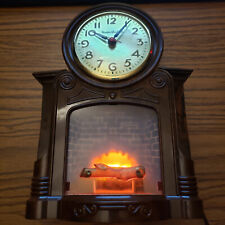 Vintage Mastercrafters Fireplace #272 Lighted Motion Clock USA - Works picture