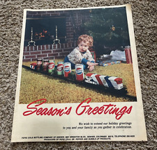 1975 Pepsi Bubble Up Dr. Pepper Train Season's Greetings Newspaper Print Ad picture
