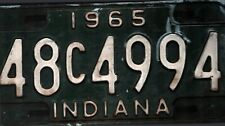 Vintage 1965 INDIANA License Plate - Crafting Birthday MANCAVE slf picture