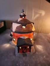 Christmas Valley Collectible Lighted ROUND BARN 1997 With Box picture