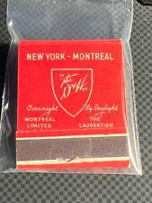 VINTAGE MATCHBOOK - THE D & H RAILROAD - NEW YORK - MONTREAL  - UNSTRUCK picture