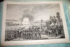 ANTIQUE PRINT BATTLE OF LEIPZIG 1813 FRENCH ARMY NAPOLEON  c.1840 picture