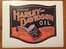 Tin Sign Vintage Genuine Harley-Davidson Oil picture