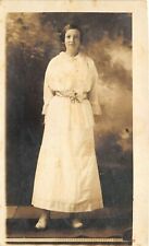 1910s RPPC Real Photo Postcard Young Woman Dress Mrs Viva Garrett picture