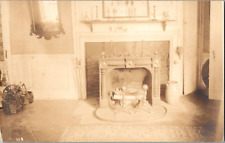 Postcard RPPC Franklin Stove Enoch Williams House Taunton MA Real Photo Unposted picture