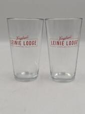Pair (2) Leinie Lodge Leinenkugel's Beer Pint Glasses Chippewa Falls, Wisconsin picture