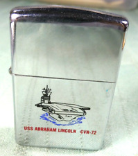 Vintage Zippo Lighter USS Abraham Lincoln CVN-72 picture