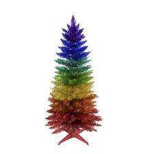 Kurt Adler 4 Ft Tall Rainbow Pride Foil Unlit Christmas Tabletop Tree picture