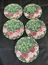 Haldon Group 1987 Rose Pattern 5 Salad Plates 8 1/8