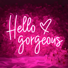 Hello Gorgeous Neon Signs Light, Size 19.6 X 14.1 Inch, with Dimmable Switch picture