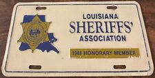 1988 Louisiana Sheriffs Association Booster License Plate picture