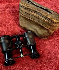 Antique Opera Glasses With Leather Case - 3” X 3 1/2”  picture