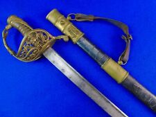 Antique pre WW1 France French 19 Century Navy Naval Officer's Sword w/ Scabbard picture