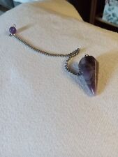 amethyst pendulum brand new extremely beautiful purple mix colors picture