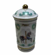 1993 Lenox Fine Porcelain The Spice Carousel PEPPER Spice Jar Horse picture