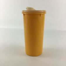 Tupperware Yellow Tall Beverage Container 261 Liquid Storage Lid Spout Vintage picture