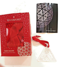 Waterford Crystal 2018 Times Square 'Gift of Serenity' Triangle Ornament w/Box picture