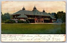 Postcard Bycle Headquarters Belle Isle, Detroit Michigan Posted 1910 picture