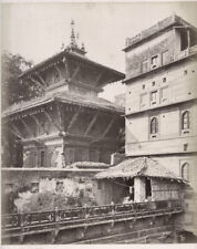 c.1880's PHOTO INDIA - HINDU TEMPLE BENARES / ANCIENT INSCRIPTIONS RUST picture