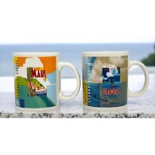 2 Starbucks Maui Hawaii Islands Postage Stamps Ceramic Coffee Tea Mug 14 oz picture