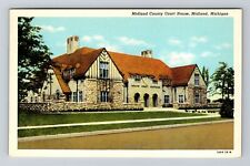 Midland MI-Michigan, Midland County Court House, Antique Vintage Postcard picture